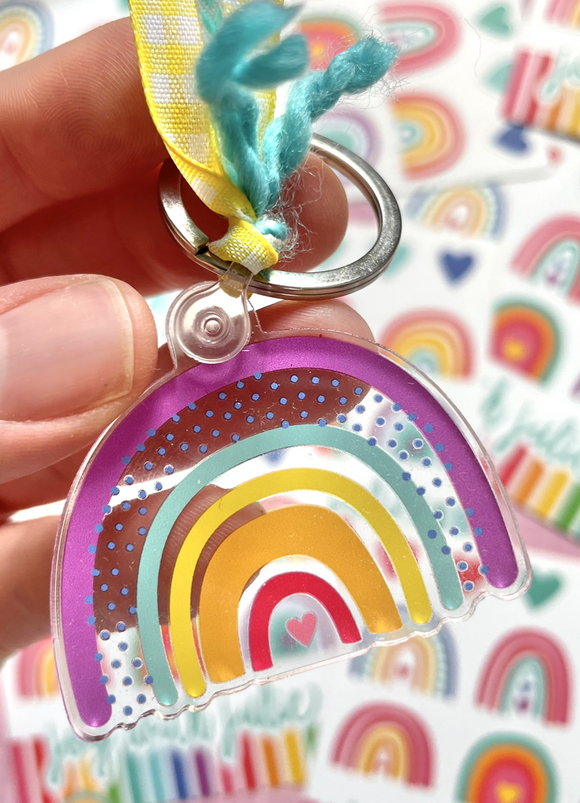 Rainbow Keychain (2x1.5 inch)