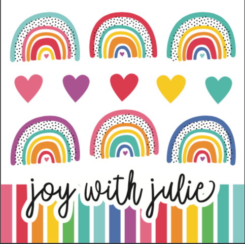 Vinyl Sticker Sheet - Joyful Rainbows #2 (MAY sticker sheet :)